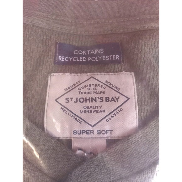 St Johns Bay Henley Shirt Super Soft Dark Green 3XLT - Picture 5 of 5